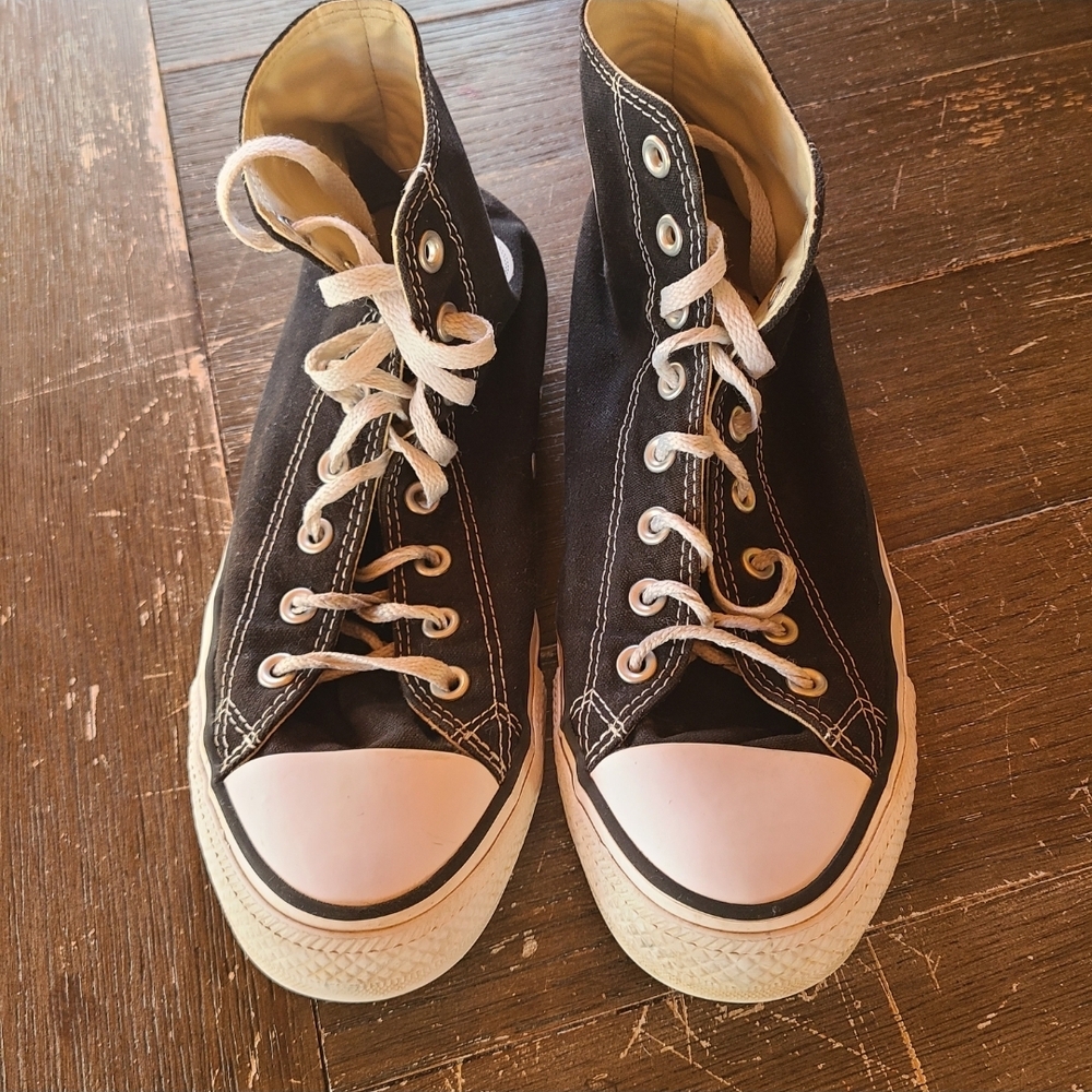 Converse All Stars Black High-Top Sneakers Mans 10/Womens 12